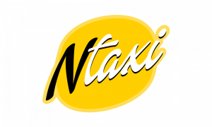 Ntaxi logotipo fondo amarillo